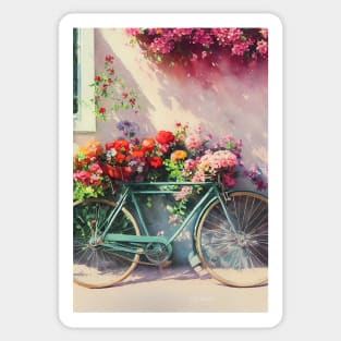 Watercolor vintage bike Sticker